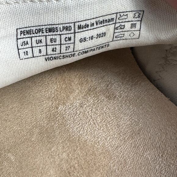 Vionic PENELOPE Womens Size 10 Tan Embossed Leather Leopard Casual Shoes Loafers - Picture 11 of 11